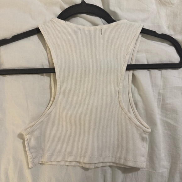 Motel Rocks Ivory Ribbed Crop Top - Picture 2 of 5